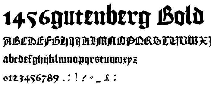 1456Gutenberg Bold font